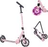 Aero Big Wheels Kick Scooter for Kids 6+, Teens & Adults | Light Up Wheels, Hand Brake, Rubber Deck Mat & Shock Absorption | Foldable & Height Adjustable - Thumbnail 1