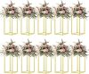 10 Pcs 15.75inch Gold Wedding Flower Vase Metal Column Flower Stand, Geometric Centerpieces Vase for Table, Home Party Wedding Decorations - Thumbnail 1