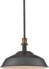 CLAXY Rod Pendant Light Black Barn Farmhouse Pendant Lighting Dimmable Kitchen Hanging Pendant Light Fixture-15.3" - Thumbnail 1