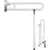27.5 Inch Toilet Grab Bar, Stainless Steel Handicap Grab Bars for Bathroom Flip-Up Grab Bars Handrails Fluorescent Non-Slip Textured Grip Safety Rails for The Elderly Disabled Pregnant (A) - Thumbnail 1