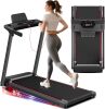 Treadmill with Incline 3-in-1 Portable Treadmills for Home Small, Incline Walking Pad Treadmill with Handle Bar, Walking Pad Foldable with 3.0HP Quiet Brushless, LED Dispay, 300LBS Capacity - Thumbnail 1