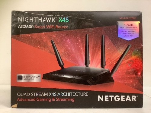Netgear Nighthawk Smart WiFi Router, Retail $159.99, Appears New, Sold as is - Lot 37