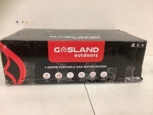 Gasland Outdoors Portable Gas Water Heater, Retail $169.98, E-Commerce Return, Sold as is - Lot 68B