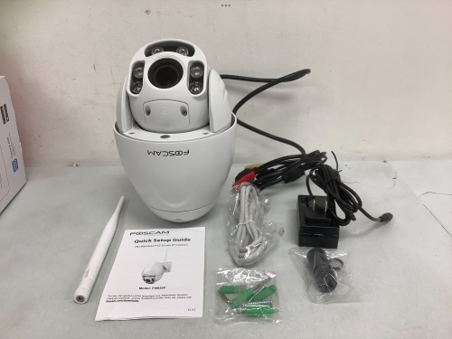 Foscam HD Wireless Dome IP Camera, Retail $199.99, Powers Up, Appears New, Sold as is - Lot 162