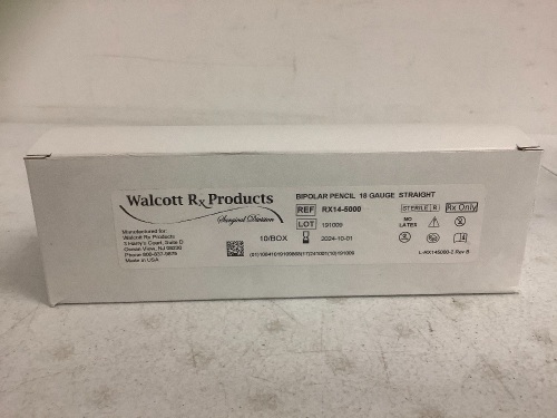Walcott Rx Products Bipolar Pencil 18 Gauge Straight, Appears New, Sold as is - Lot 205