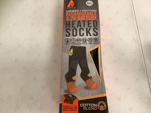 Action Heat Rechargeable Heated Socks, XXL, Missing Battery Pack, E-Commerce Return, Sold as is - Lot 259
