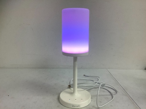 Marrado Bedside Color Changing Lamp w/ Bluetooth Speaker, Works, E-Commerce Return, Sold as is - Lot 274