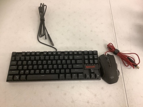 Redragon K552-RGB-BA Mechanical Gaming Keyboard and Mouse, E-Comm Return, Sold as is - Lot 285