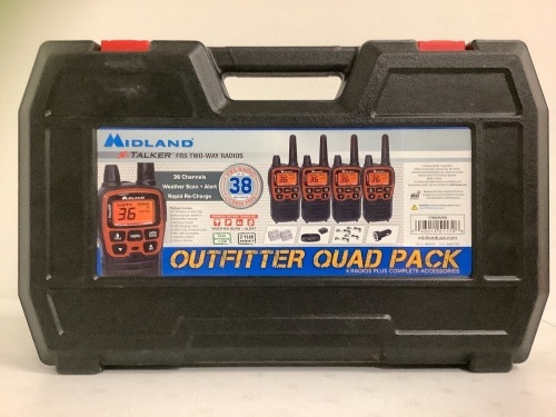 Midland Two Way Radios Quad Pack, Appears New, Sold as is - Lot 288