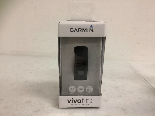 Garmin Vivofit 3 Activity Tracker, Retail $84.99, Appears New, Sold as is - Lot 336
