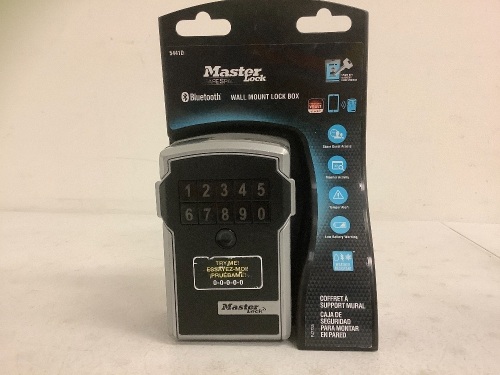 MasterLock Bluetooth Wall Mount Lock Box, Works, Appears New, Sold as is - Lot 395