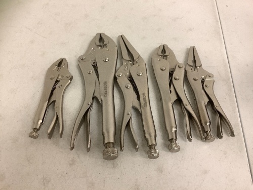 5 pc Locking Pliers Set, E-Commerce Return, Sold as is - Lot 401