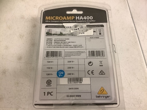 Micro Amp HA400, E-Commerce Return, Sold as is - Lot 471