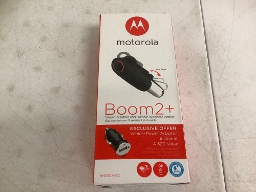 Motorola Boom 2+ Wireless Headset, E-Comm Return - Lot 490