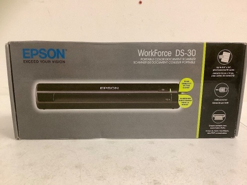 EPSON WorkForce DS-30 Portable Scanner, Appears New - Lot 607