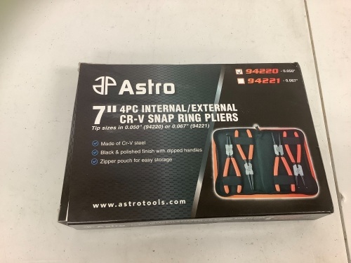 Astro Cr-V Snap Ring Pliers, E-Commerce Return, Sold as is - Lot 625