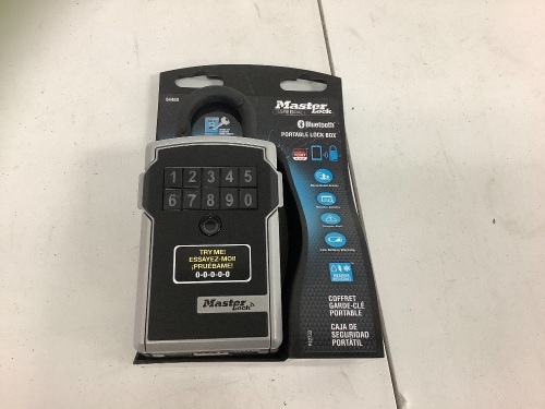 MasterLock Bluetooth Lock Box, Powers Up, E-Commerce Return, Sold as is - Lot 646