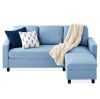 Upholstered Sectional Sofa Couch w/ Chaise Lounge, Reversible Ottoman Bench - Thumbnail 1