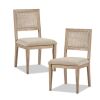 INK+IVY Kelly Light Brown Armless Dining Chair, Set of 2 - Thumbnail 1