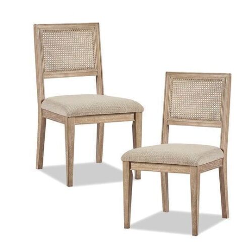 INK+IVY Kelly Light Brown Armless Dining Chair, Set of 2 - Lot 49