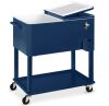 Portable Rolling Cooler Cart w/ Bottle Opener, Catch Tray - 80qt - Thumbnail 1