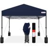 One-Person Setup Instant Pop Up Canopy w/ Case, 4 Weight Bags - 8x8ft - Thumbnail 1