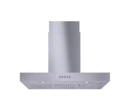 Vissani Lora 30 in. 350 CFM Convertible T-Shape Wall Mount Range Hood in Stainless Steel with Charcoal Filters and LED Lighting - Lot 153JF