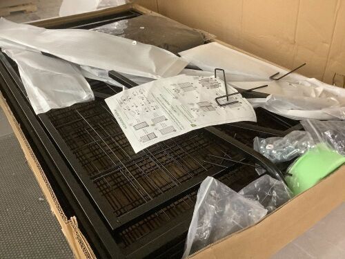 Outdoor Heavy Duty Dog Kennel with Roof Cover, 4x4.2x4.5ft - Lot 269