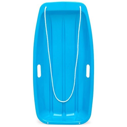 Kids Outdoor Plastic Toboggan Snow Sled Board w/ Pull Rope, Handles - 35in - Lot 340