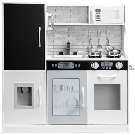 Pretend Play Kitchen Wooden Toy Set for Kids with 11 Accessories - Lot 360