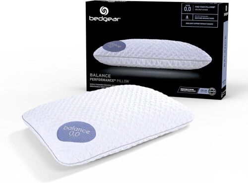 Bedgear Balance Performance Pillow, Moisture Wicking, Washable Removable Cover - Lot 371
