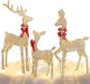 3-Piece Light Up Reindeer Christmas Decoration - Thumbnail 1