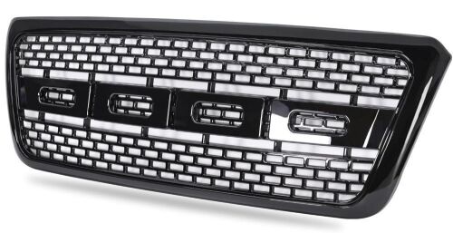 2004-2008 Ford F150 Replacement Grille, Gloss Black - Lot 451