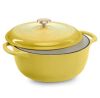Cast-Iron Dutch Oven Kitchen Cookware w/ Enamel, Handles - 6qt - Thumbnail 1