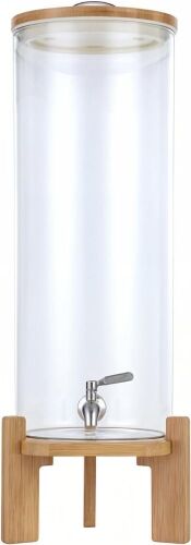 3.5 Gallon Glass Drink Dispenser with Stand - Lot 467