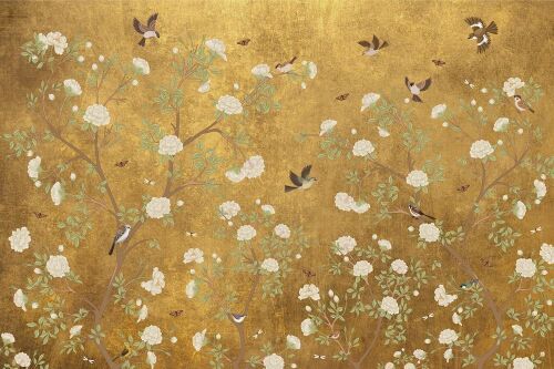 Plum Blossom Mural Wallpaper, 141" x 96" - Lot 476