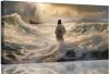 Jesus Walking On Water Canvas Wall Art - Thumbnail 1