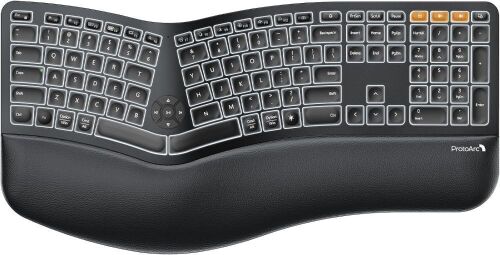 ProtoArc Backlit Bluetooth Ergonomic Keyboard - Lot 485