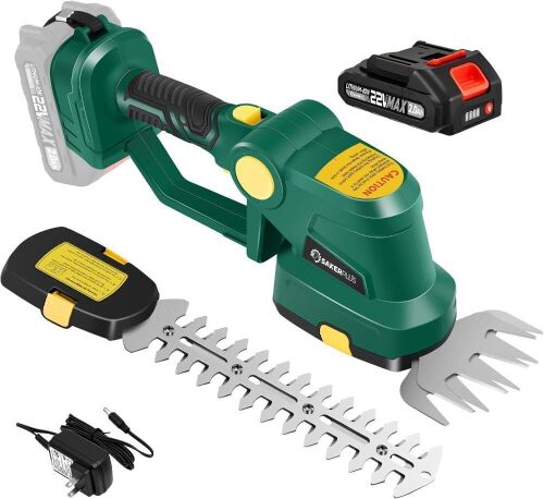 SakerPlus Cordless 2-in-1 Electric Bush Trimmer and Handheld Grass Cutter, 22V - Lot 494