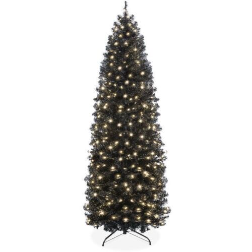 6' Pre-Lit Black Artificial Pencil Holiday Tree - Lot 521