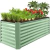 Outdoor Metal Raised Garden Bed for Vegetables, Flowers, Herbs - 8x2x2ft - Thumbnail 1