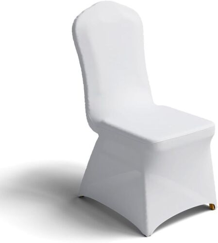 Flat-Front Spandex Chair Covers, White, 100pc - Lot 560