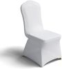 Flat-Front Spandex Chair Covers, White, 100pc - Thumbnail 1
