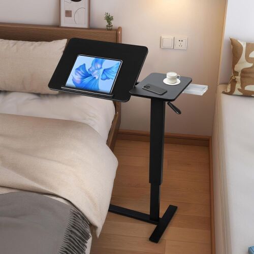 45 Degree Tilt Desktop Overbed Table with Hidden Silent Wheel, 32" W x 16" D - Lot 561