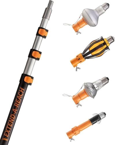 4-12 ft Telescopic Light Bulb Changer Tool Kit - Lot 590