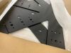 24x13.5 Gable Plate Pergola Truss Roof Plate Connector Heavy Duty 12 Pitch Powder Coated Black, 2pc - Thumbnail 3