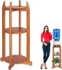 Natural Solid Wood Water Jug Floor Stand, 32.8" H x 11.2" W - Thumbnail 1