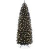 4.5' Pre-Lit Black Artificial Pencil Holiday Tree - Thumbnail 1