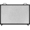 Single Panel Handcrafted Steel Mesh Fireplace Screen w/ Handles - 38x27in - Thumbnail 1