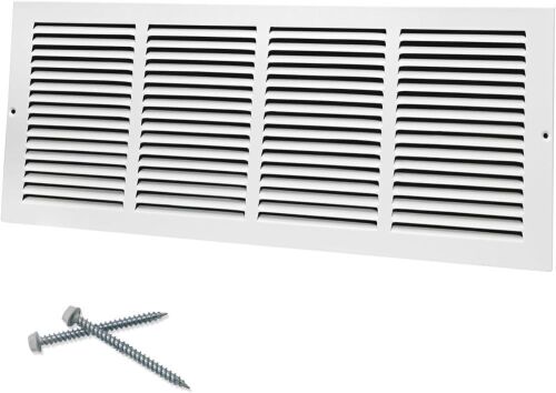 24"W x 8"H [Duct Opening Size] Steel Air Return Vent Cover for Ceiling and Sidewall - Lot 764
